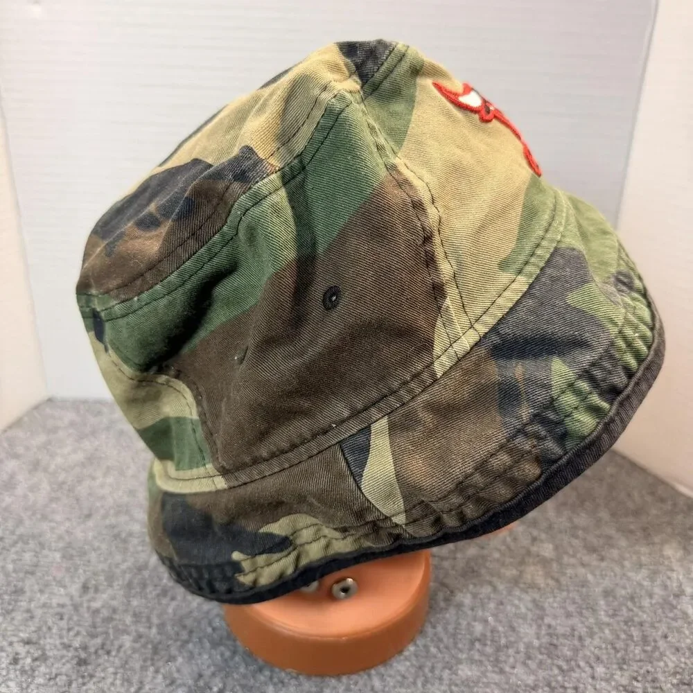 Chicago Bulls Hat Bucket Mens XL Green Camo NBA Basketball Windy City New Era